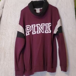 Pink cowl neck sweatshirt
